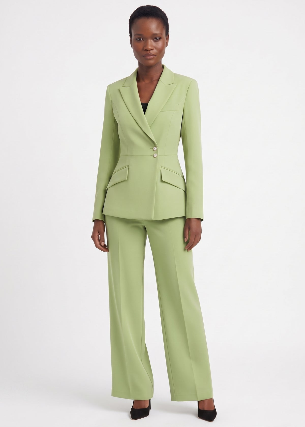 Slanted Pocket Professional Attire Suit