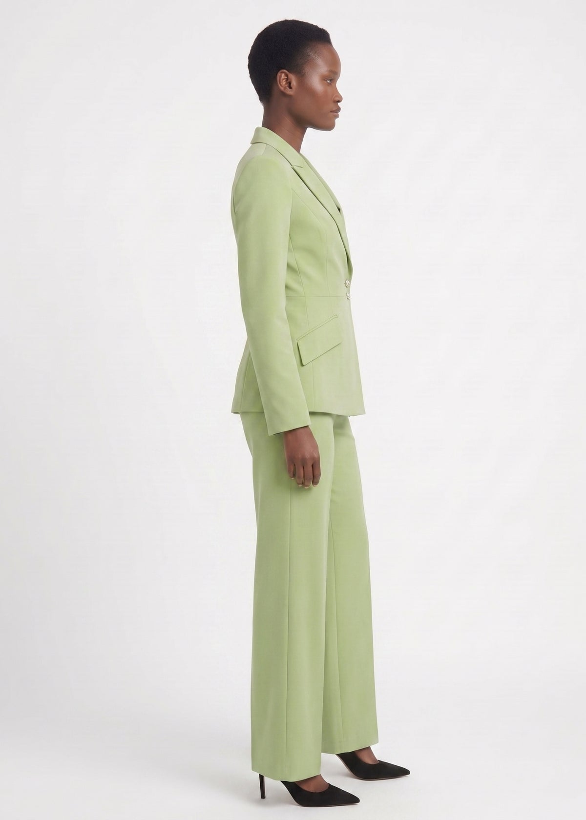 Slanted Pocket Professional Attire Suit