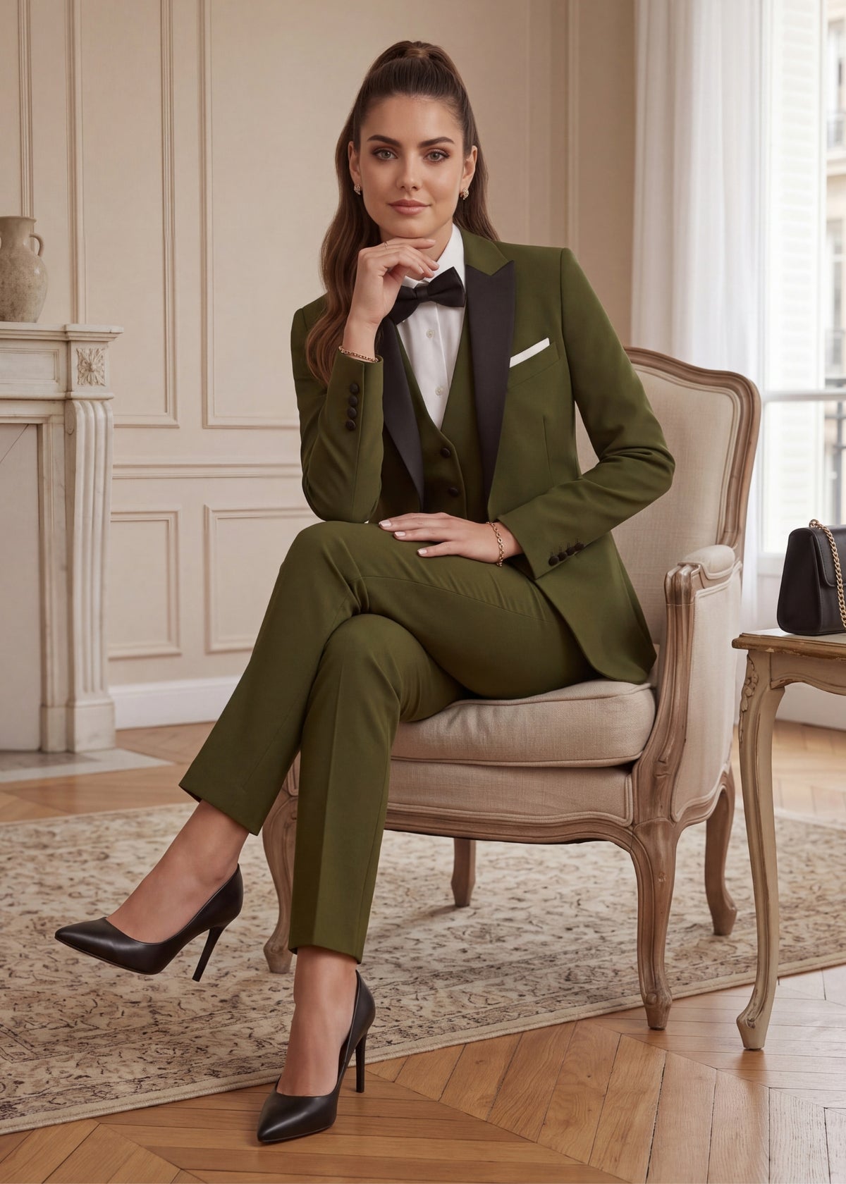Sovereign Peak Lapel Three Piece Tuxedo
