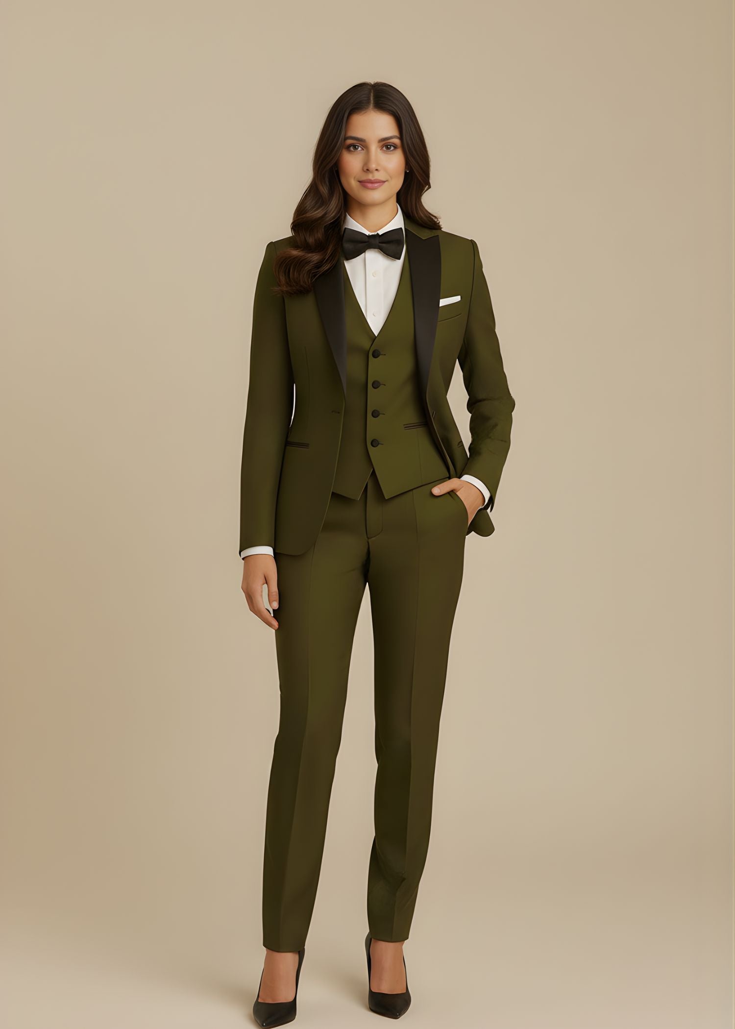 Sovereign Peak Lapel Three Piece Tuxedo