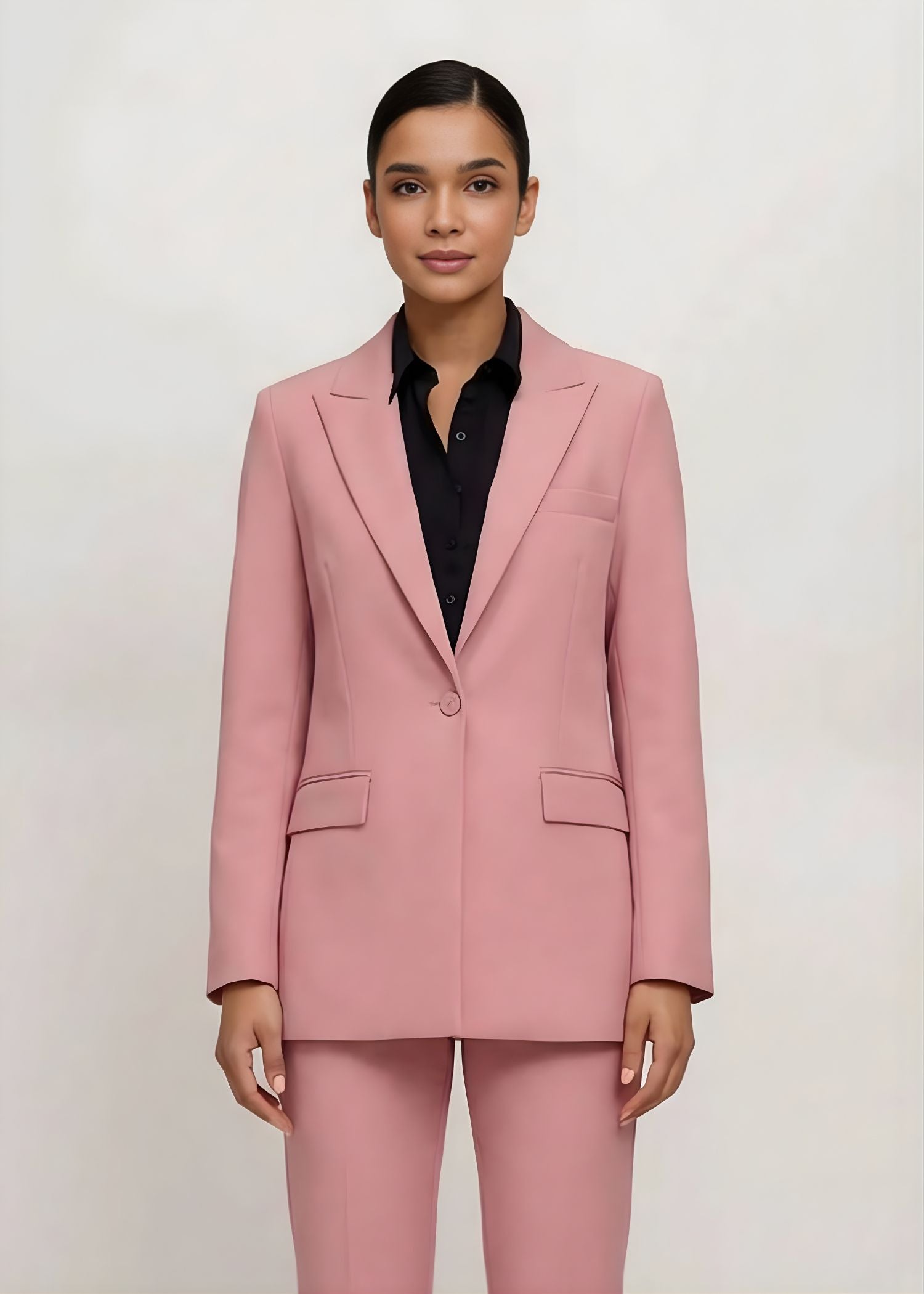 Taiga Flap Pocket Suit in Dusty Pink