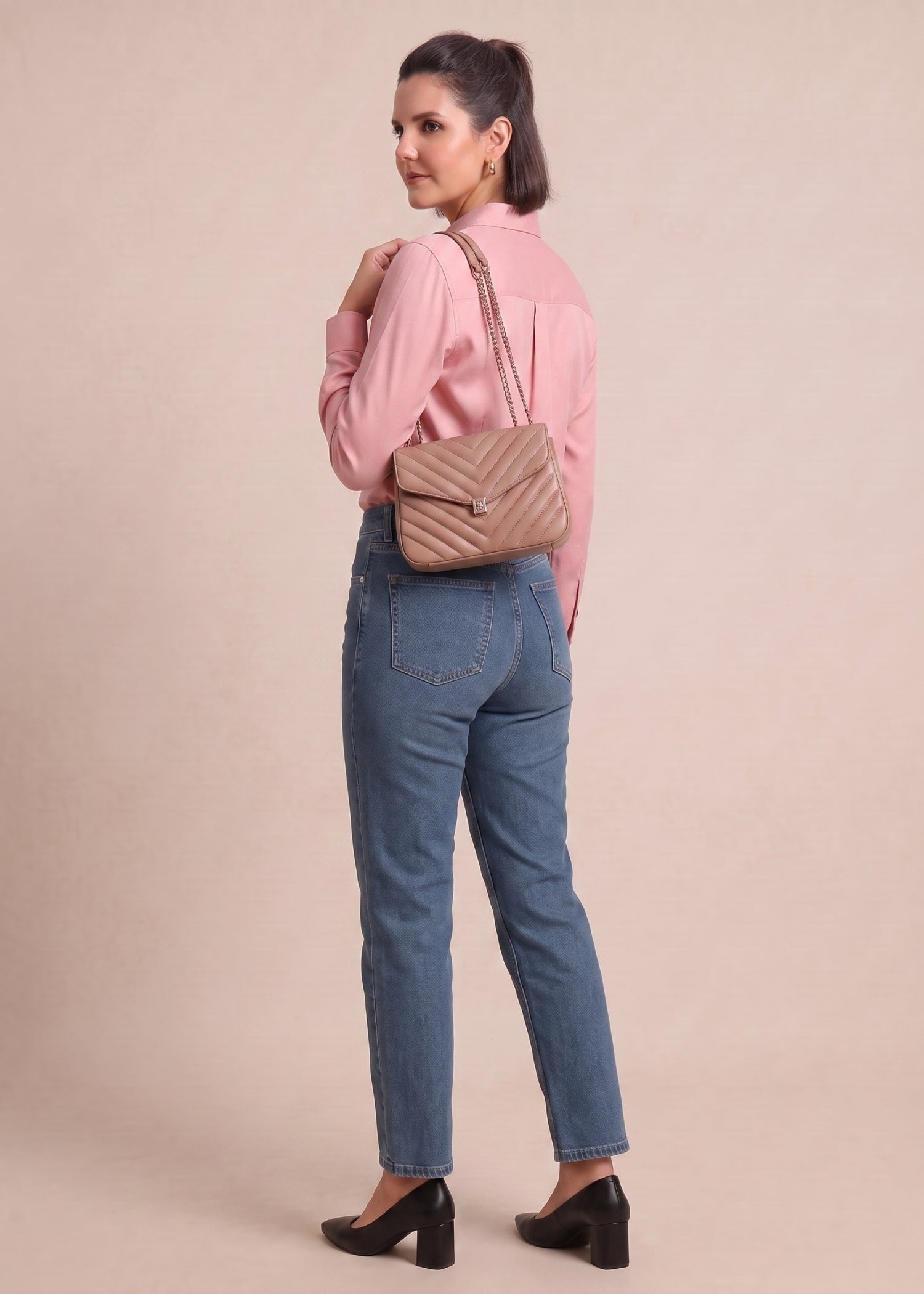 Venice Pink Button Down Shirt for Women