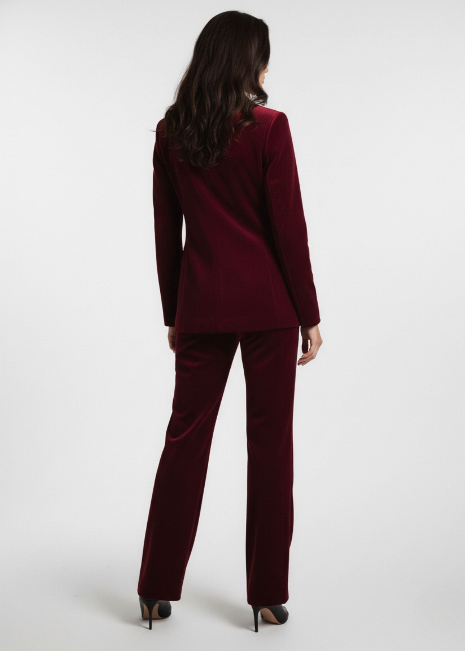 Vesper Maroon Peak Lapel Suit 