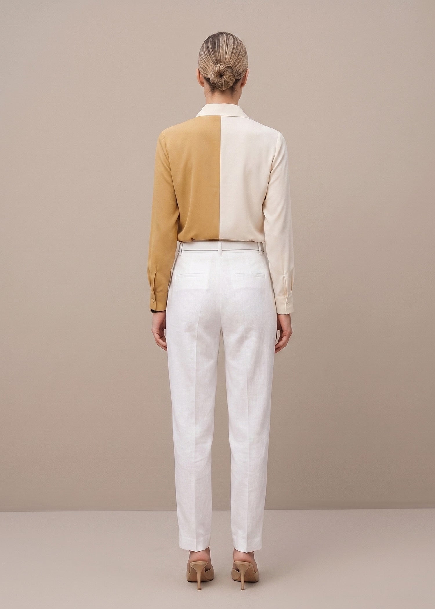 White Brown Shirt for Women