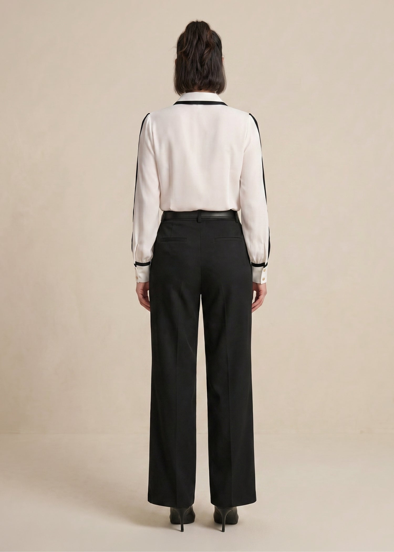 White Pointy Collar Shirt female