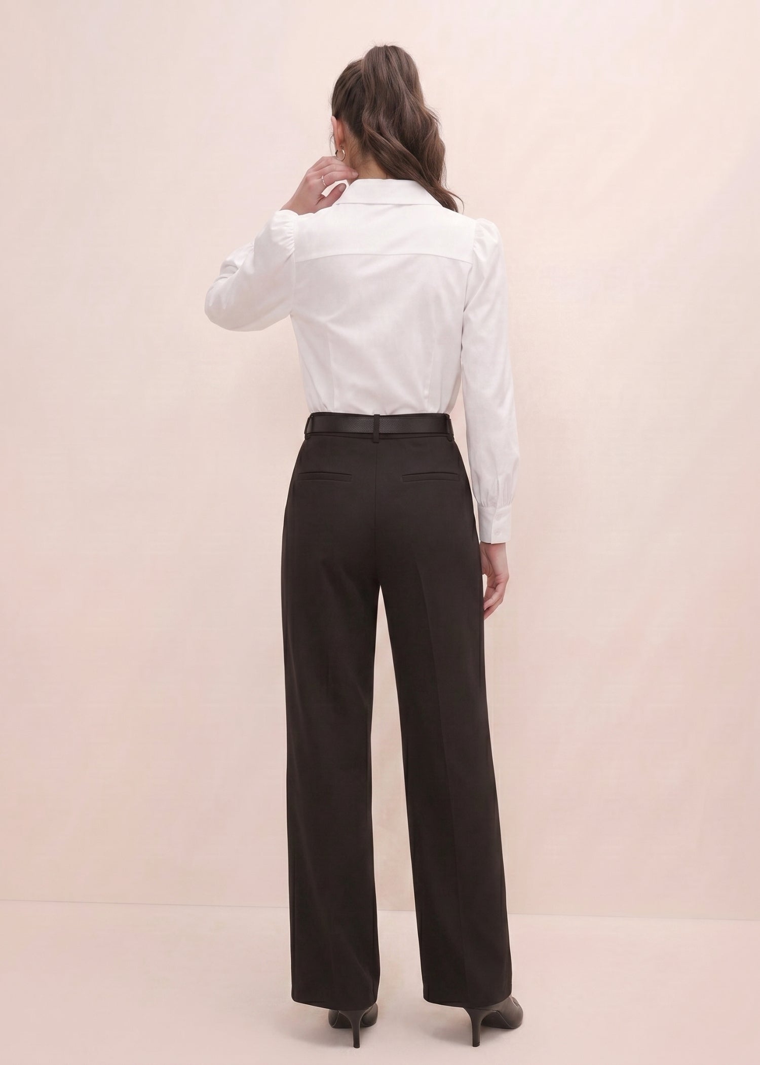 White Puff Sleeve Top for Female