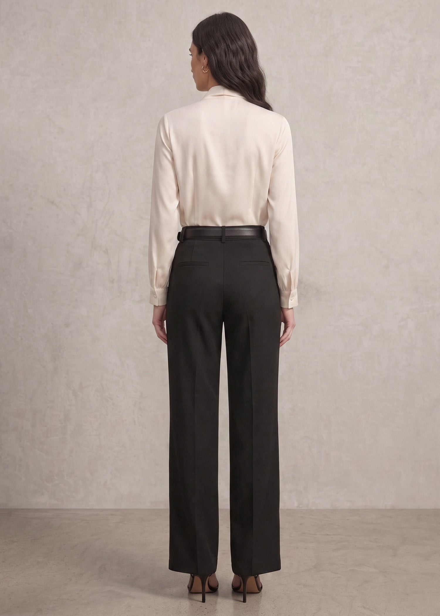 White Tie Neck Top for Ladies