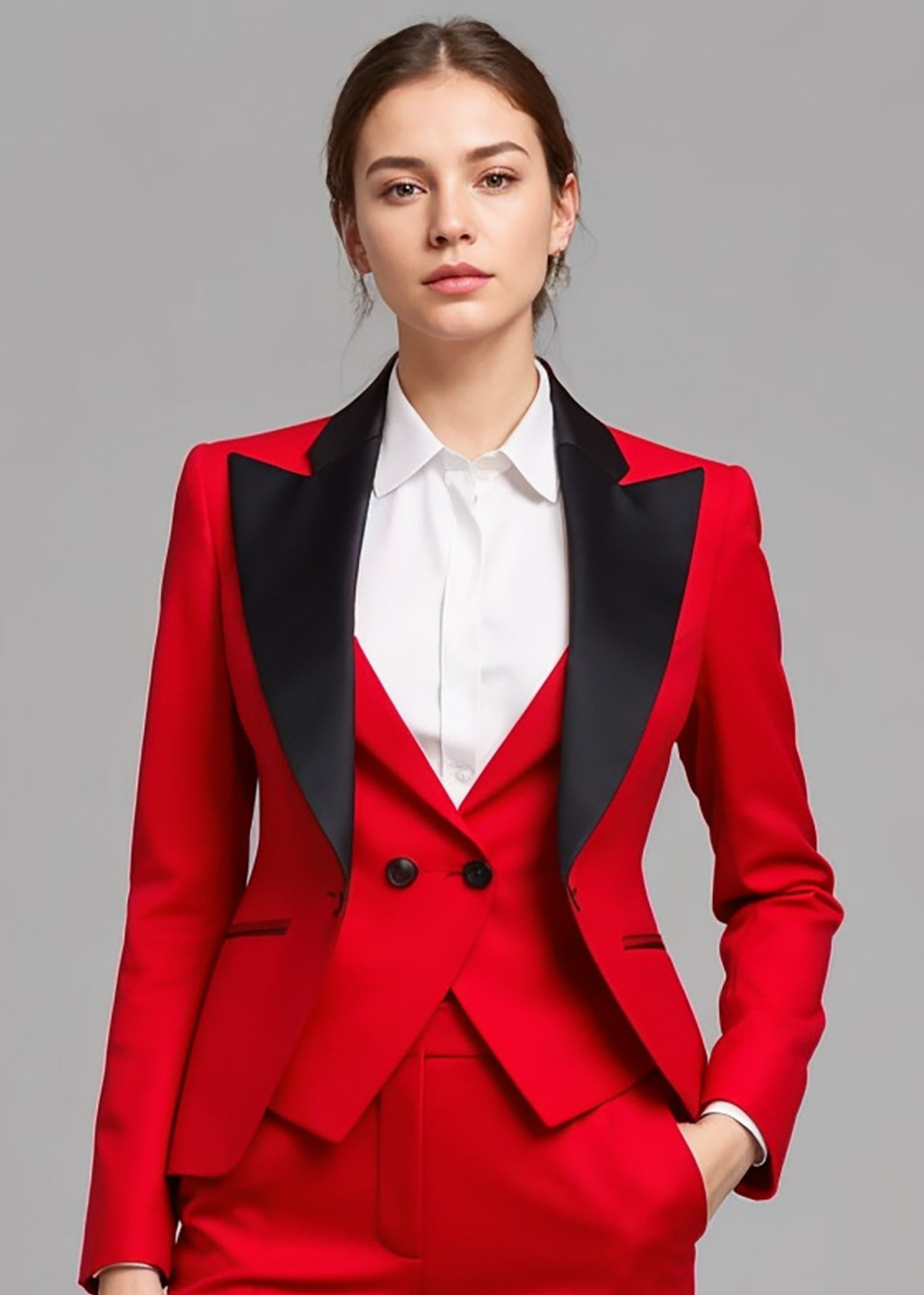 Wide Lapel Three Piece Tuxedo 