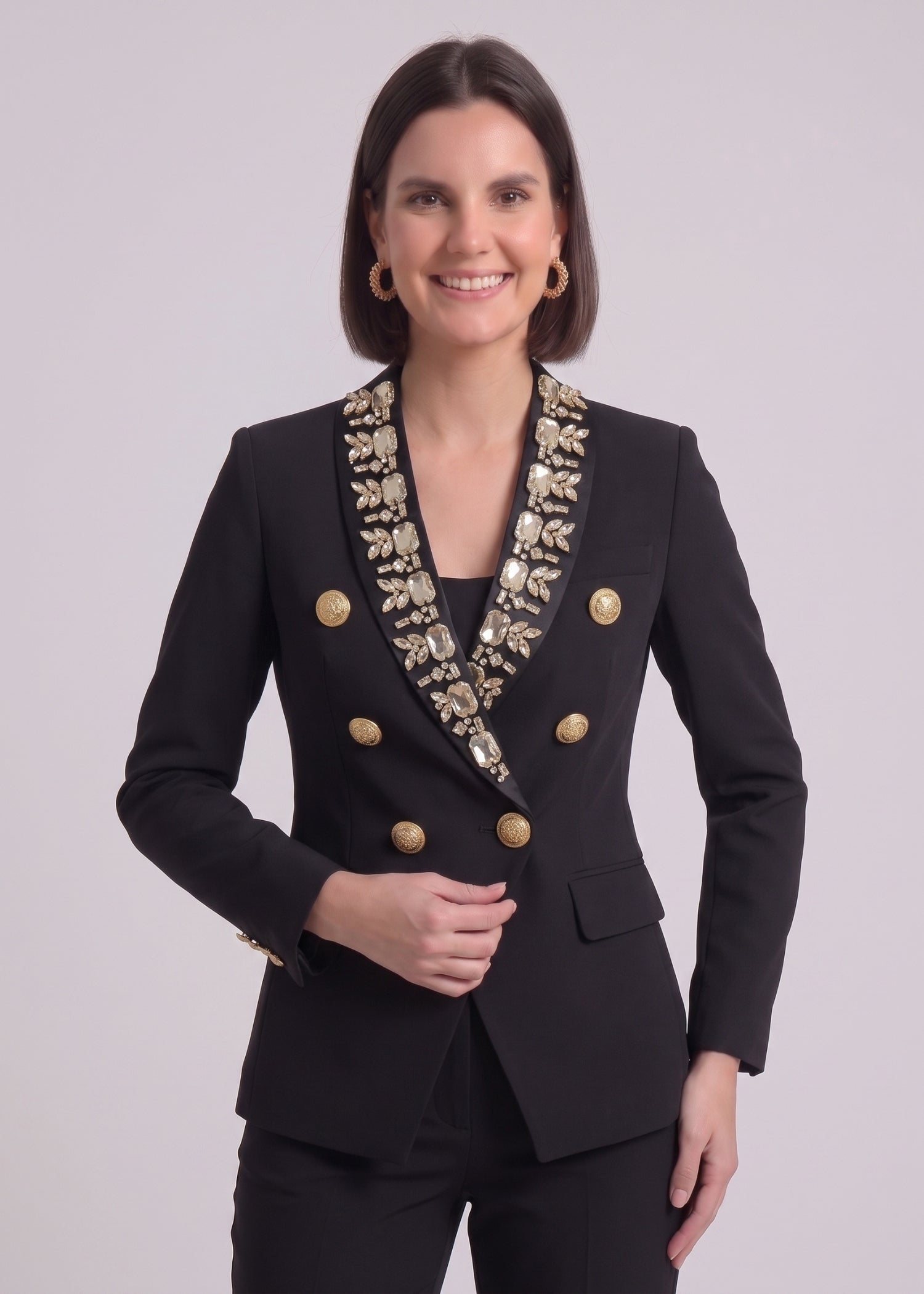Yellowstone Black Embellished Blazer for Women