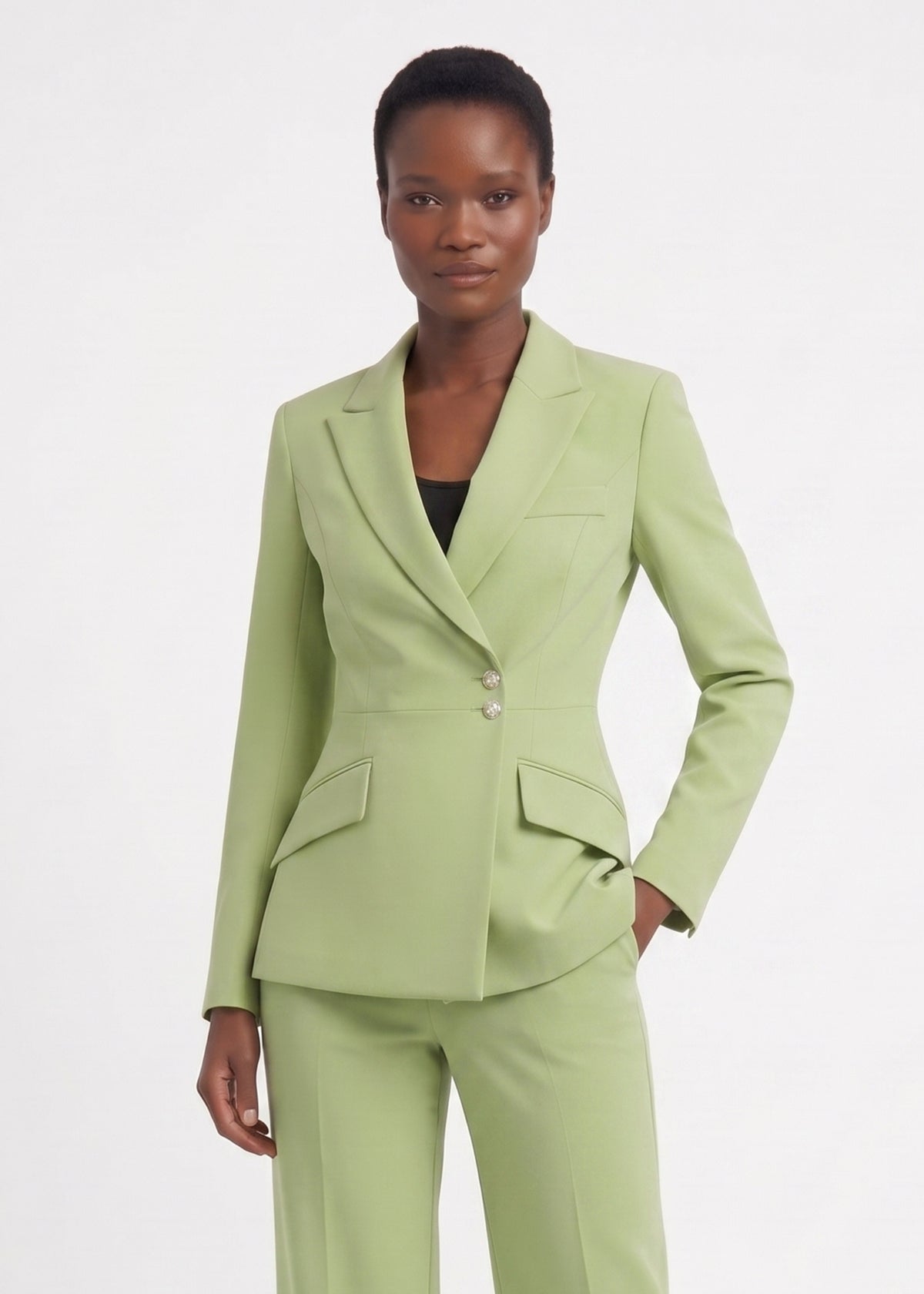 Slanted Pocket Professional Attire Suit