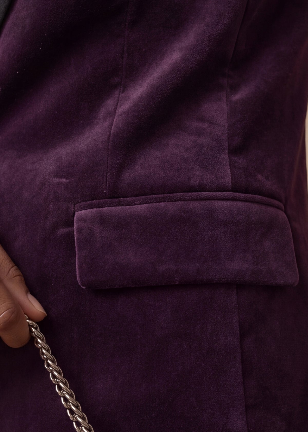 Zion Satin Lapel Tuxedo in Purple