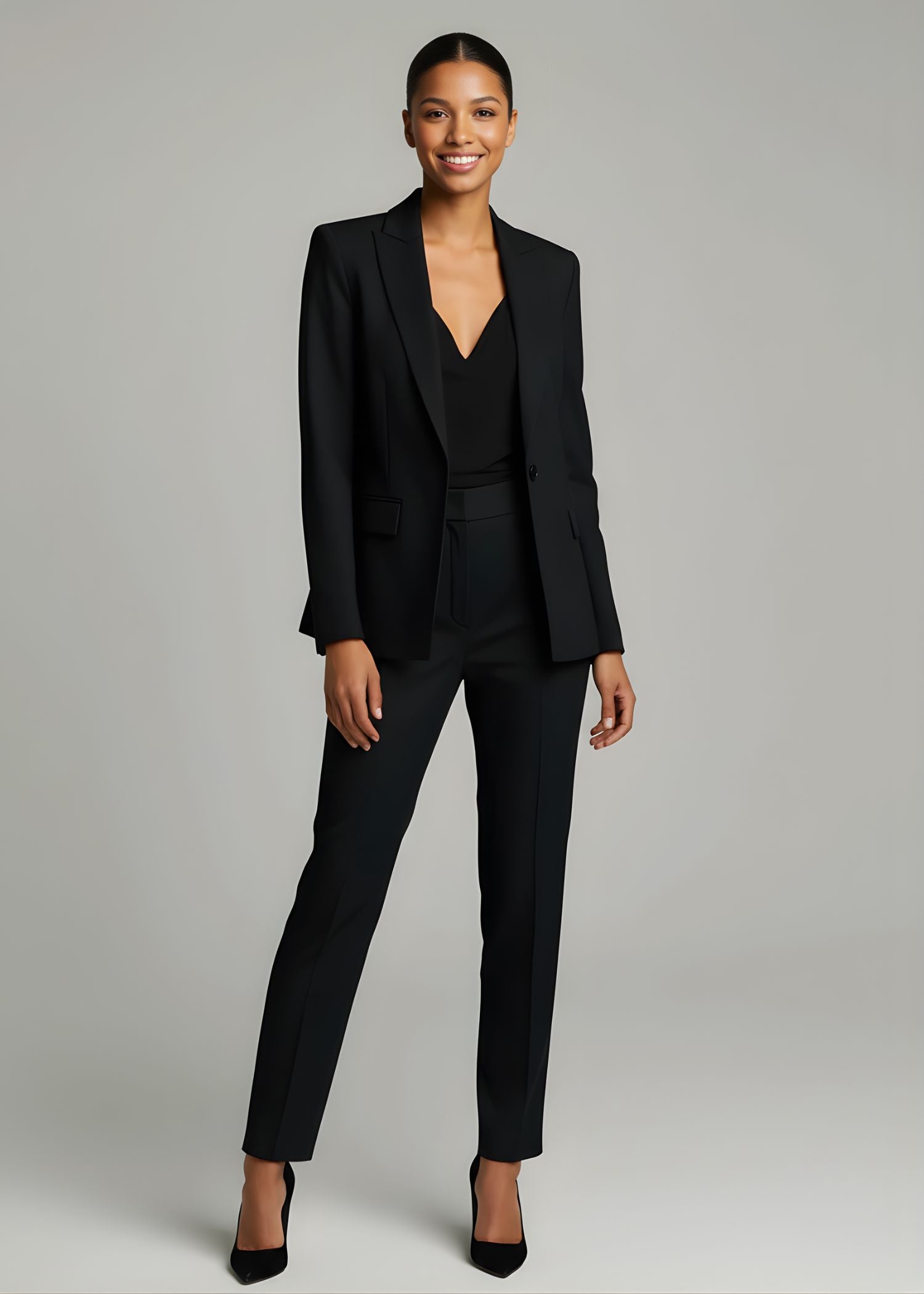 Ladies Black 2 Piece Suit for Women