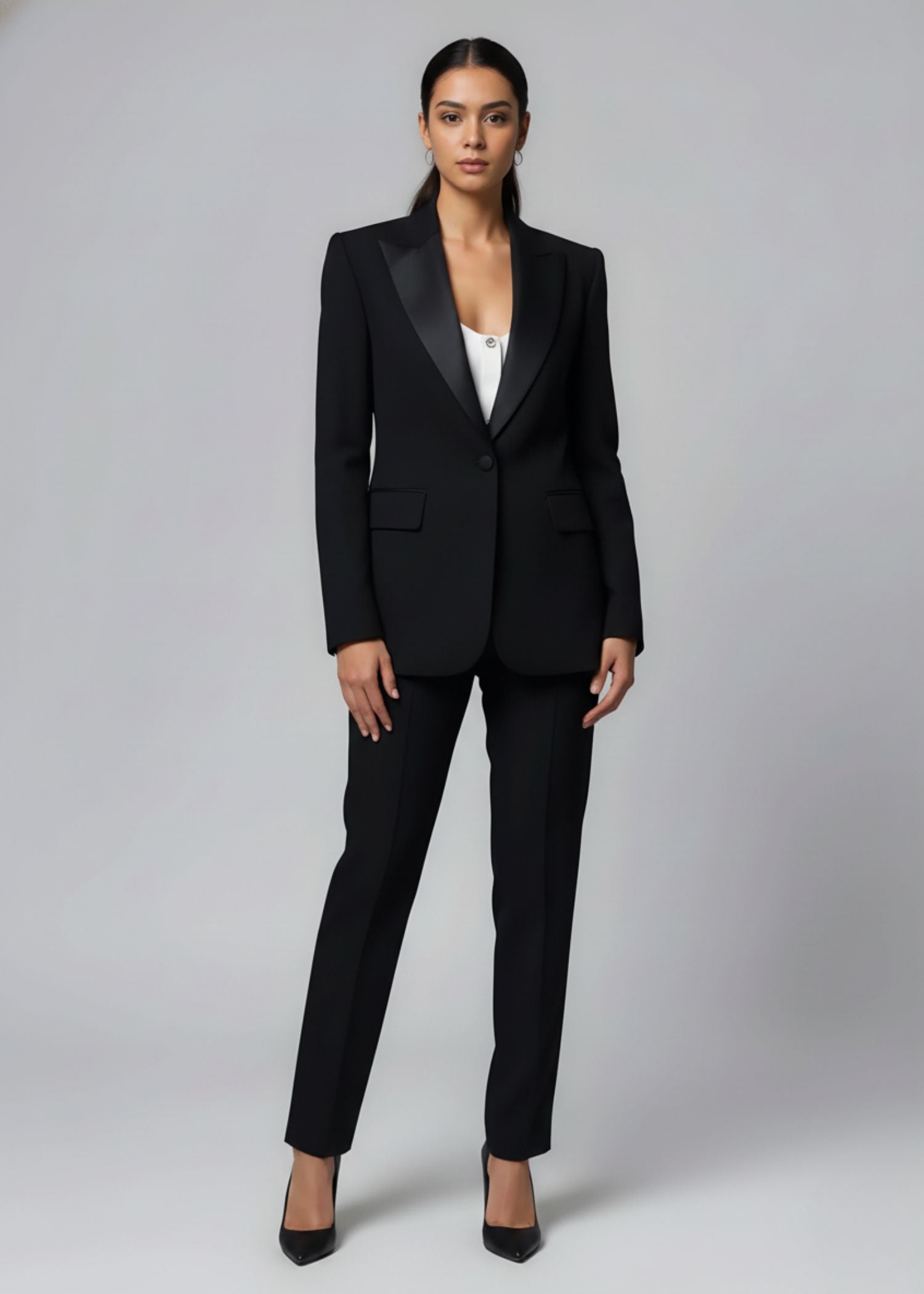 Black Tuxedo Suit for Women
