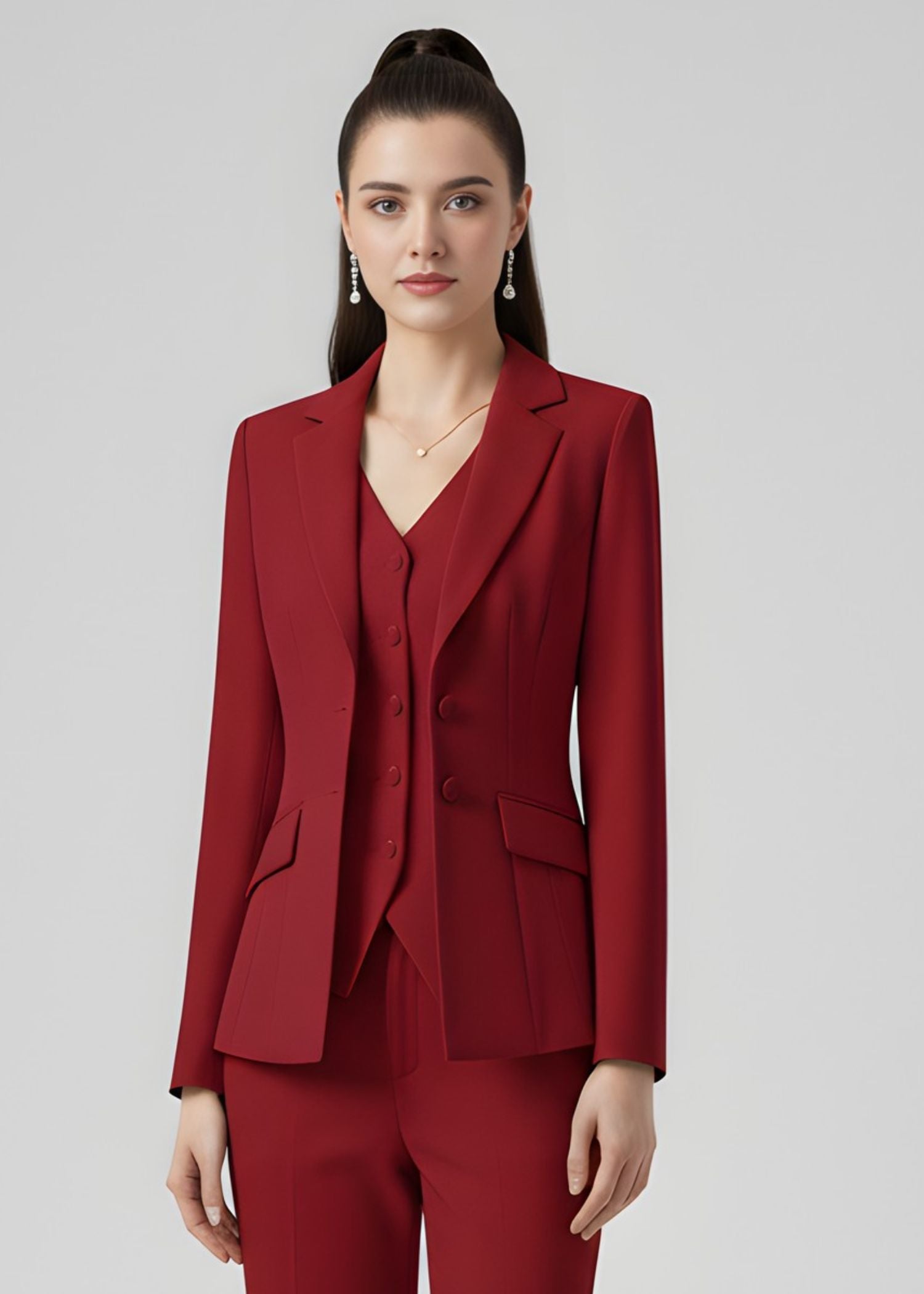 Polynesia Notch lapel Suit in Red 