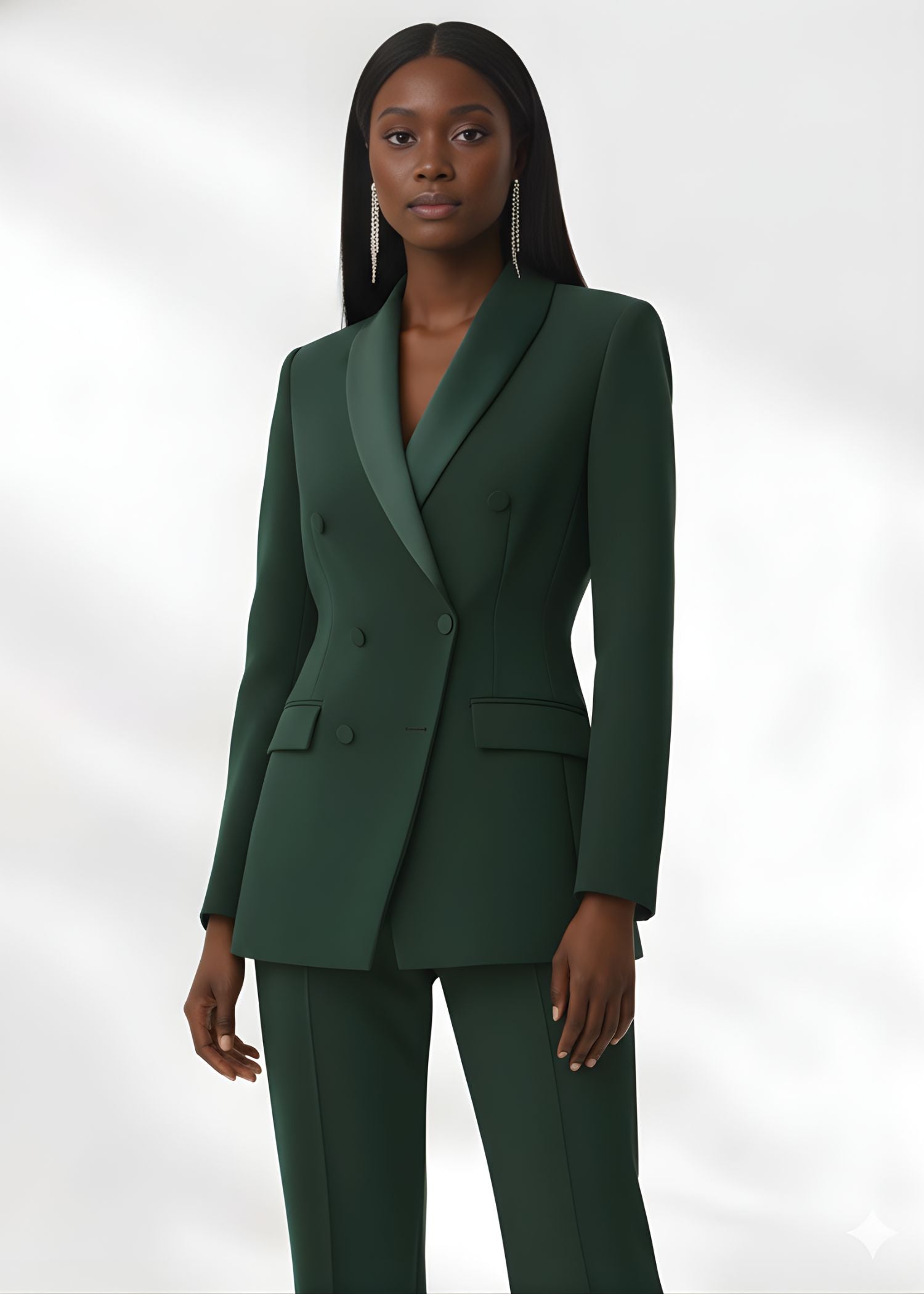 Dark Green Women Tuxedo
