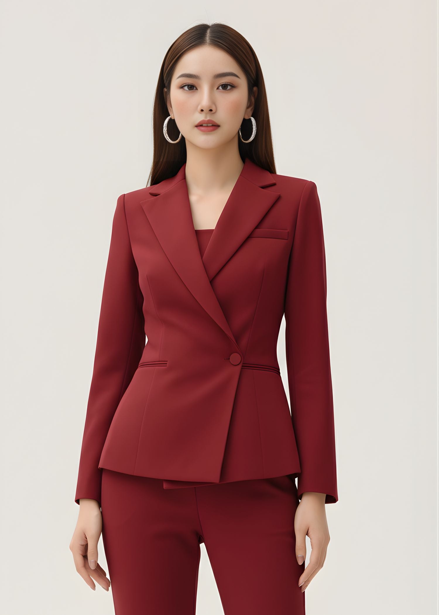 2 Piece Deep Red Suit