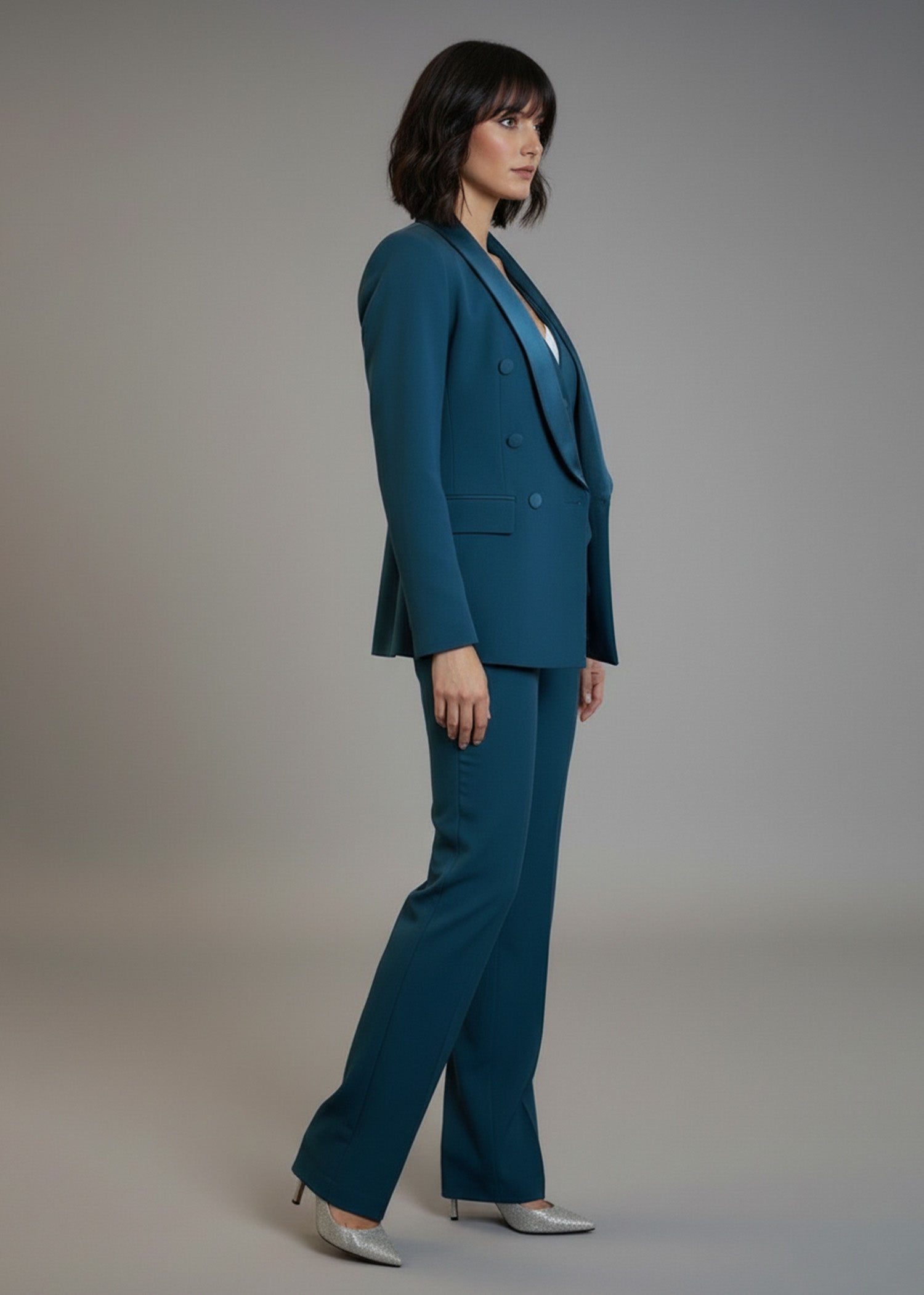Teal Blue Tuxedo for Women