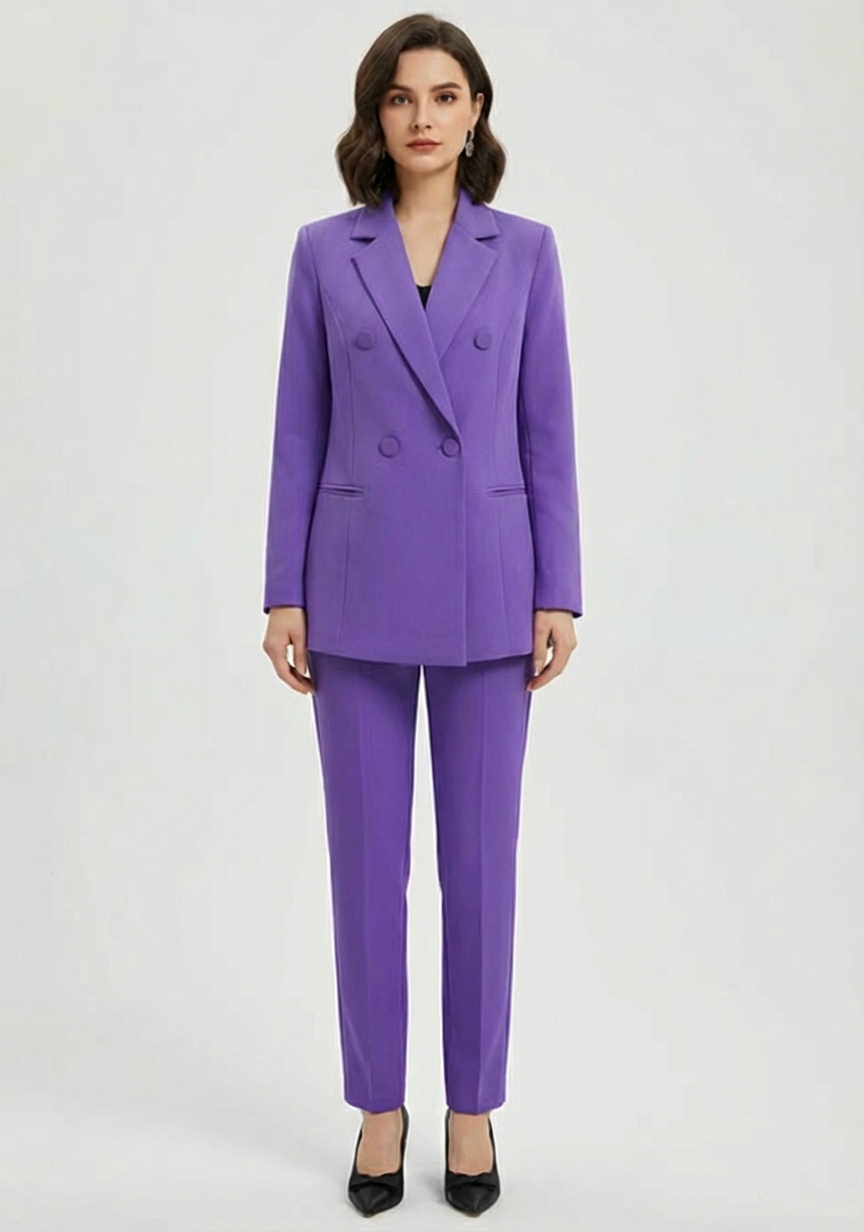 Violet Double Breasted Suit