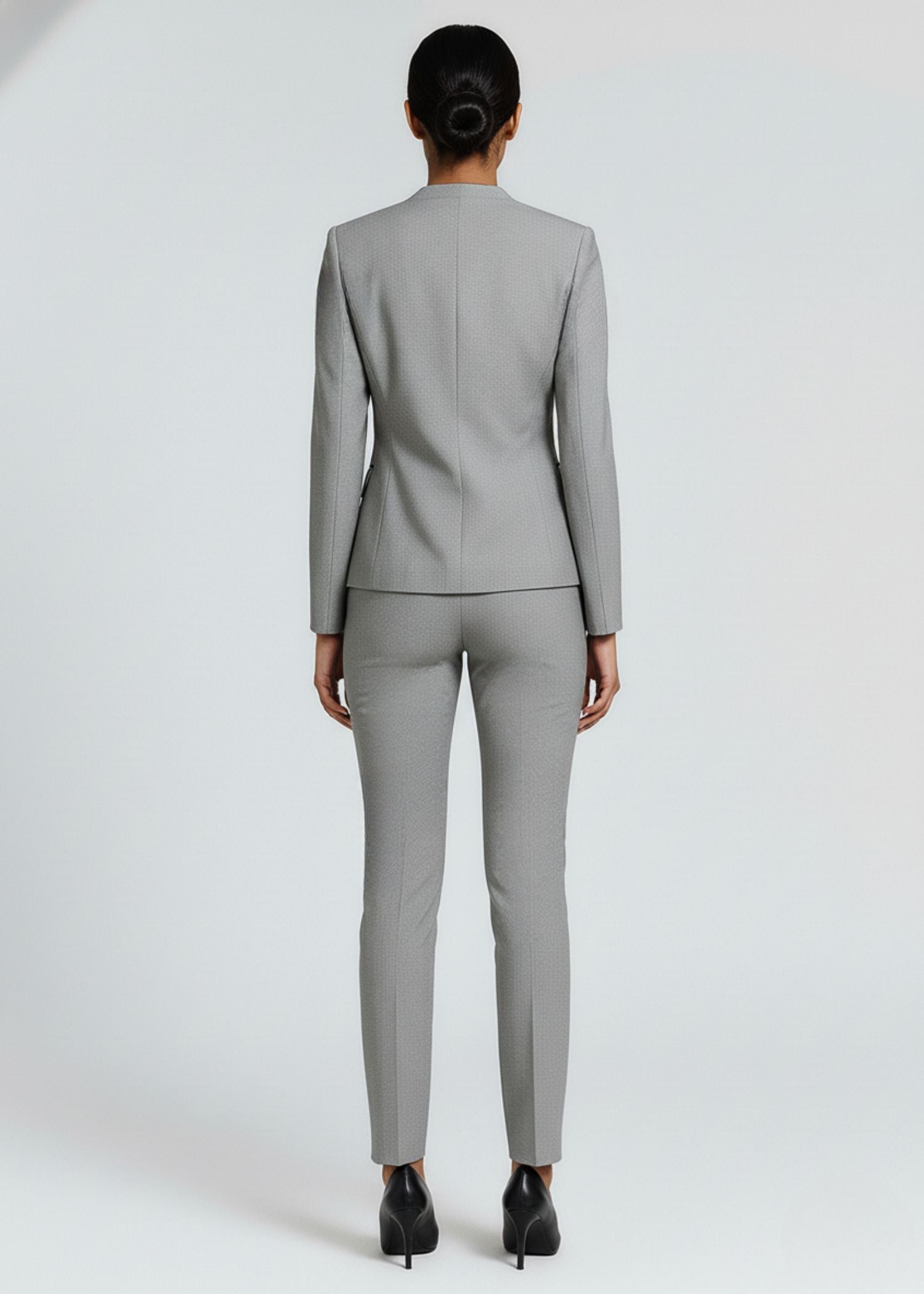 Grey Single Breasted Suit for Ladies