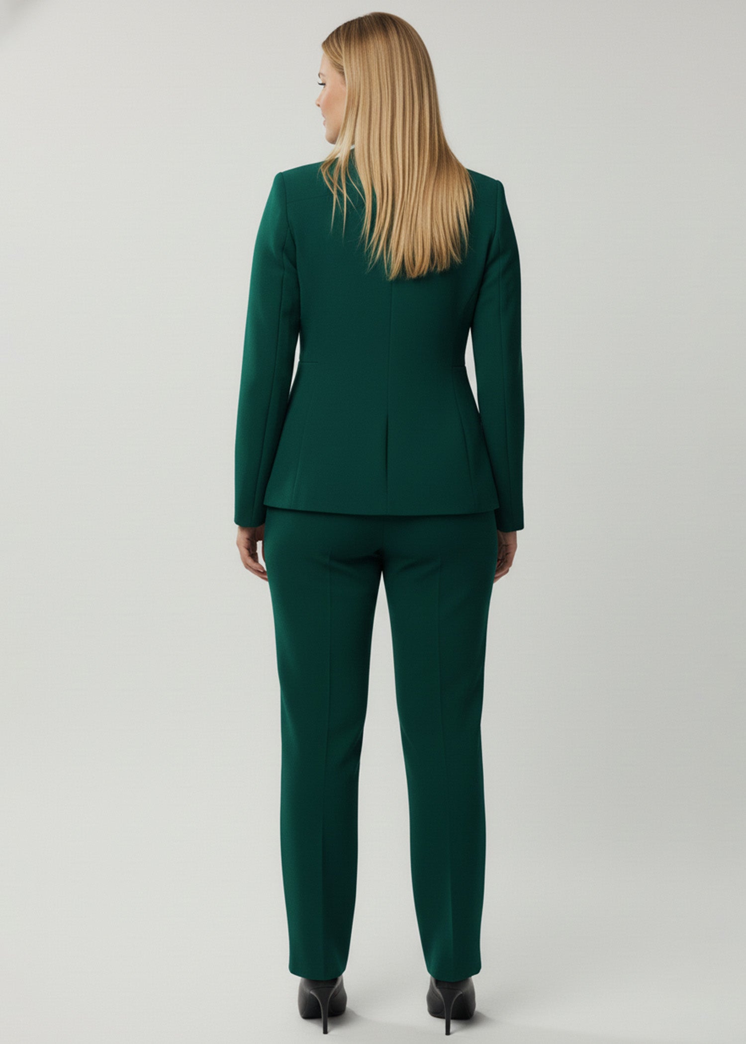 Single Button Suit in Emerald Green