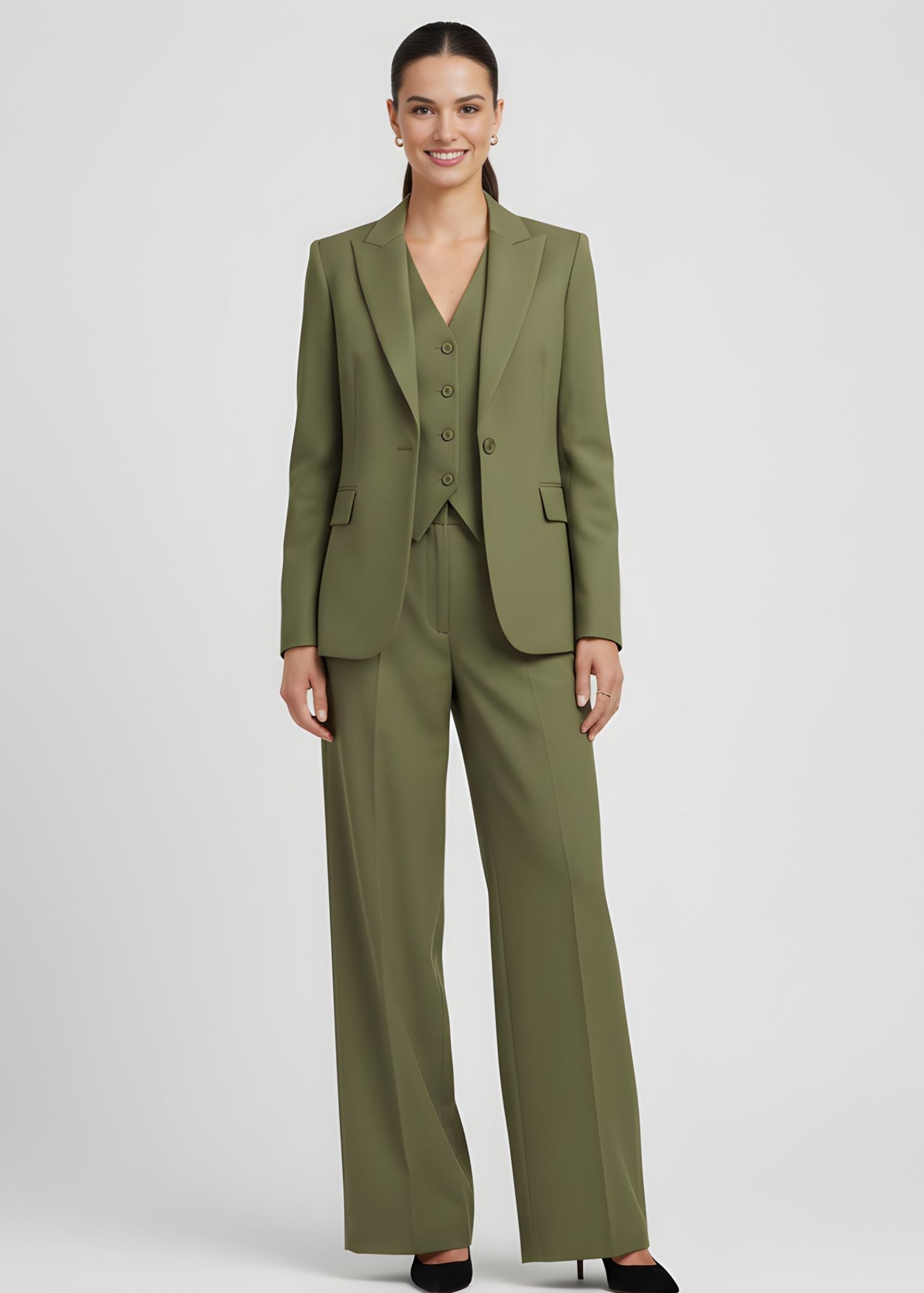 Single Breasted Three Piece Suit 