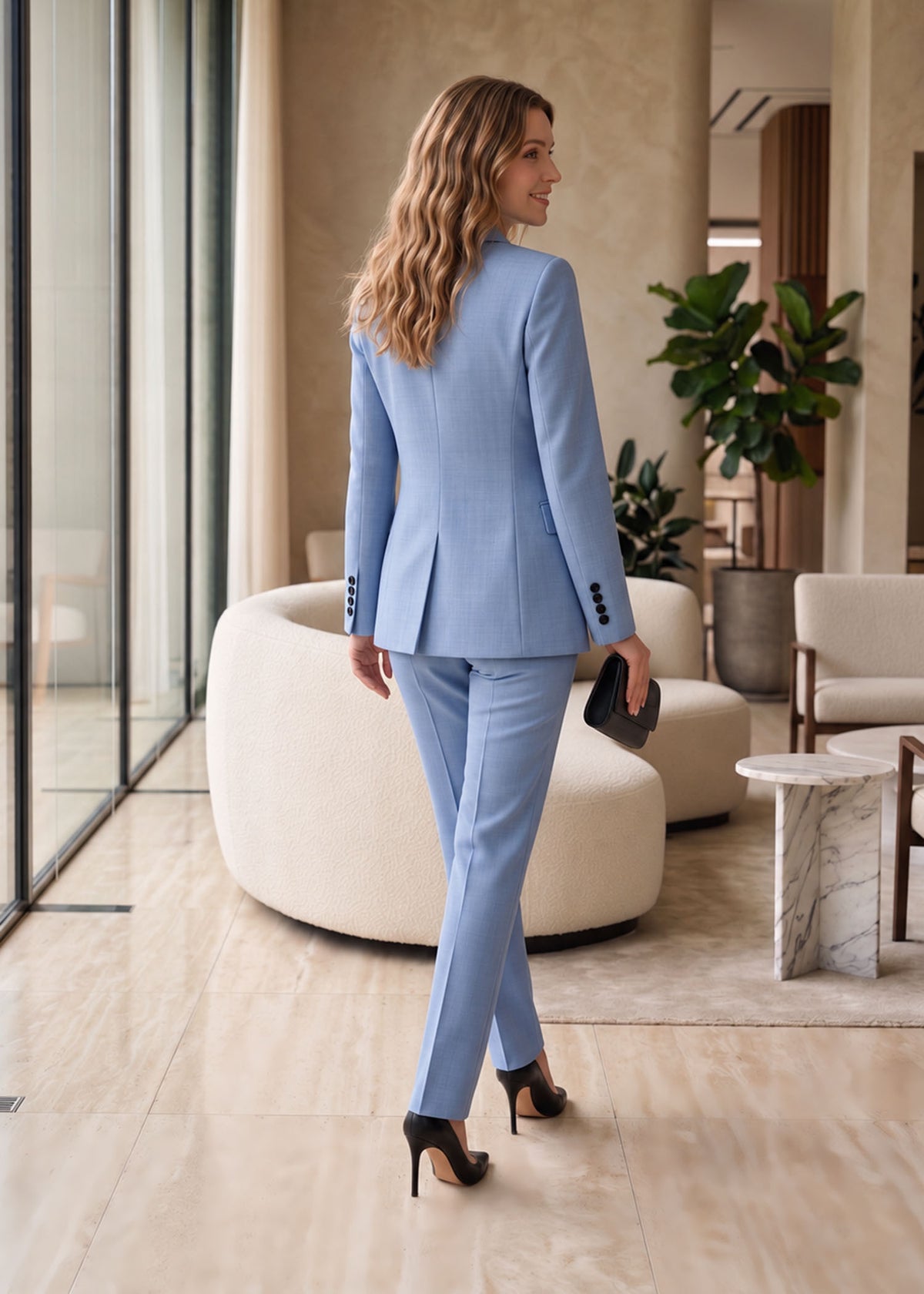 office wear blue Suit