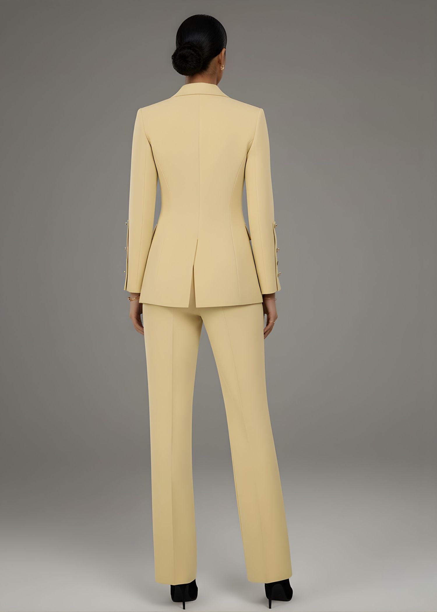 Patagonia Fitted Waist Suit in Pastel Yellow 