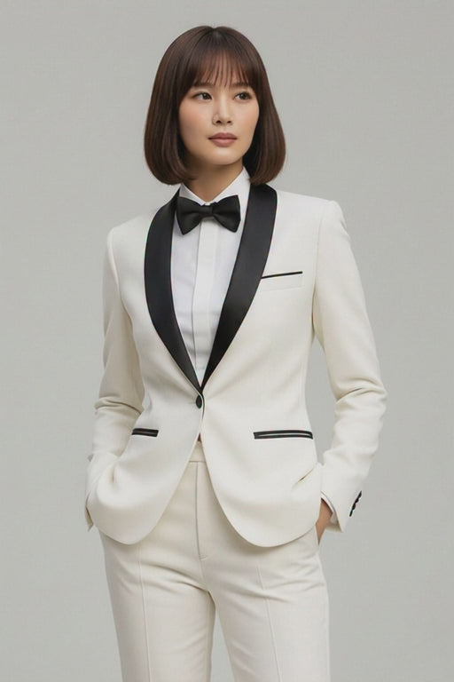 Serenne Single Button Shawl Lapel Tuxedo