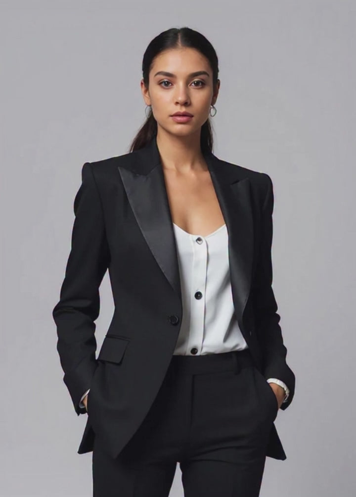 Black Tuxedo Suit for Women