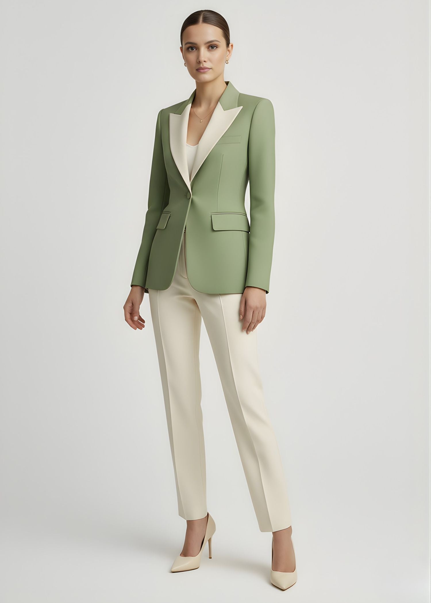 Ladies Sage Green Tuxedo