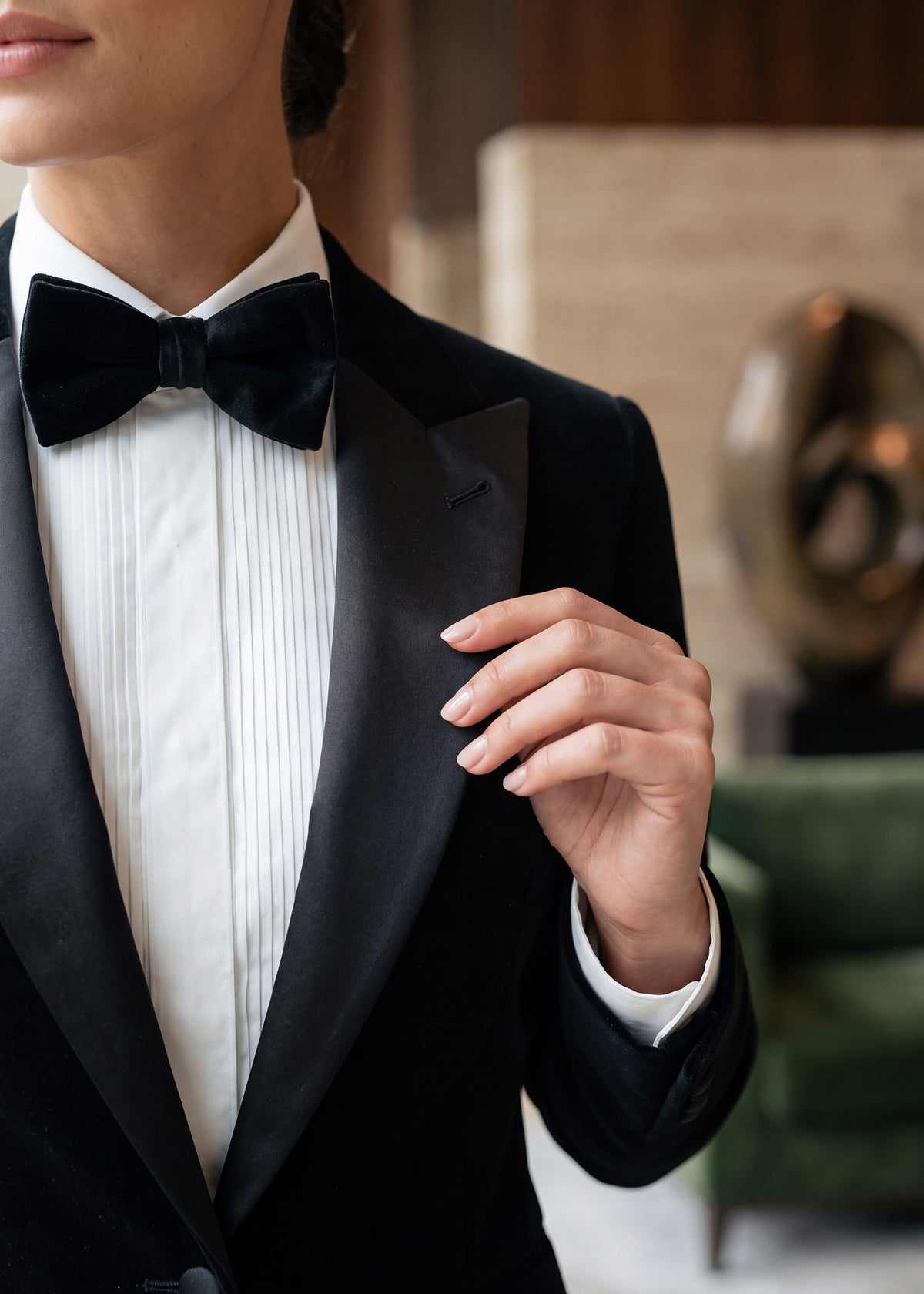satin peak lapel
