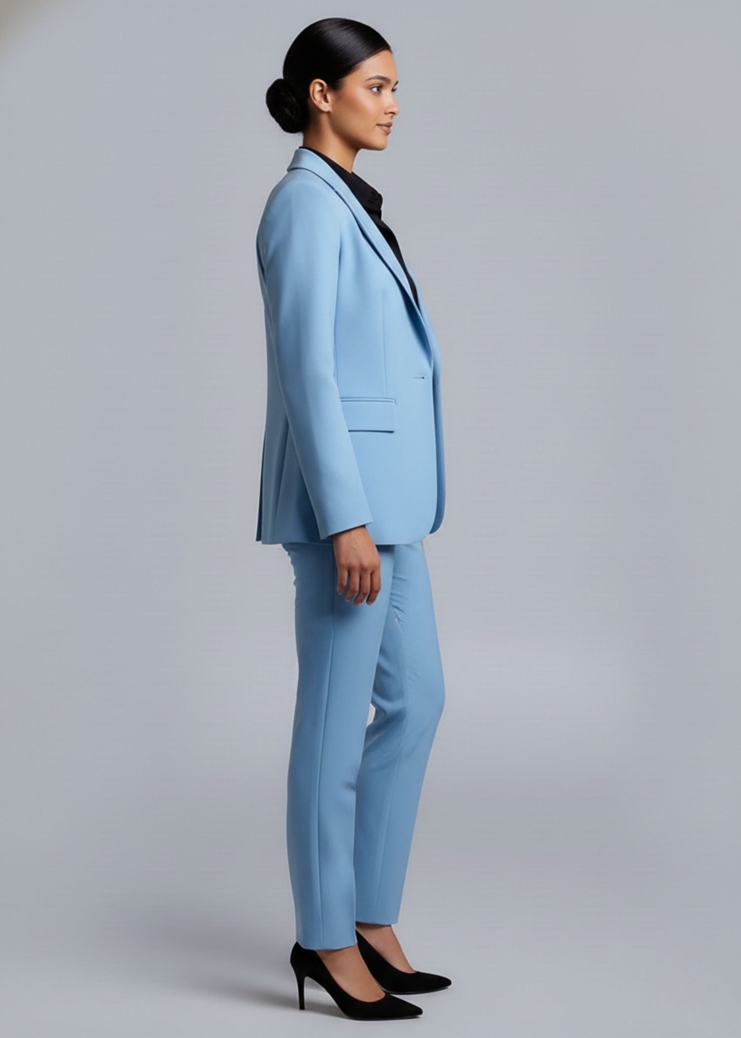 sky blue suit for women