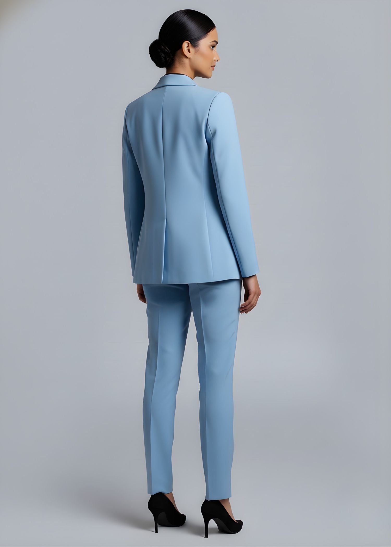 sky blue suit for women