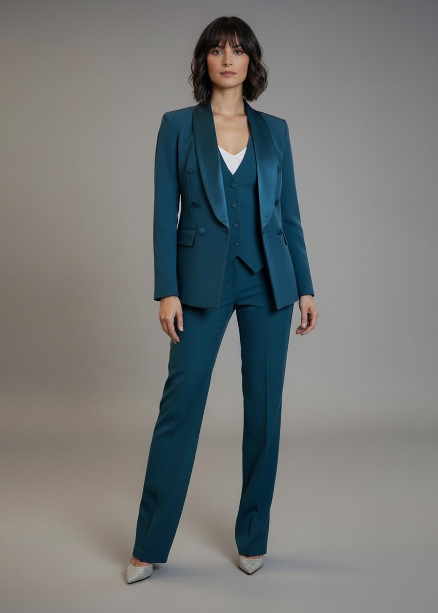 Teal Blue Tuxedo for Women