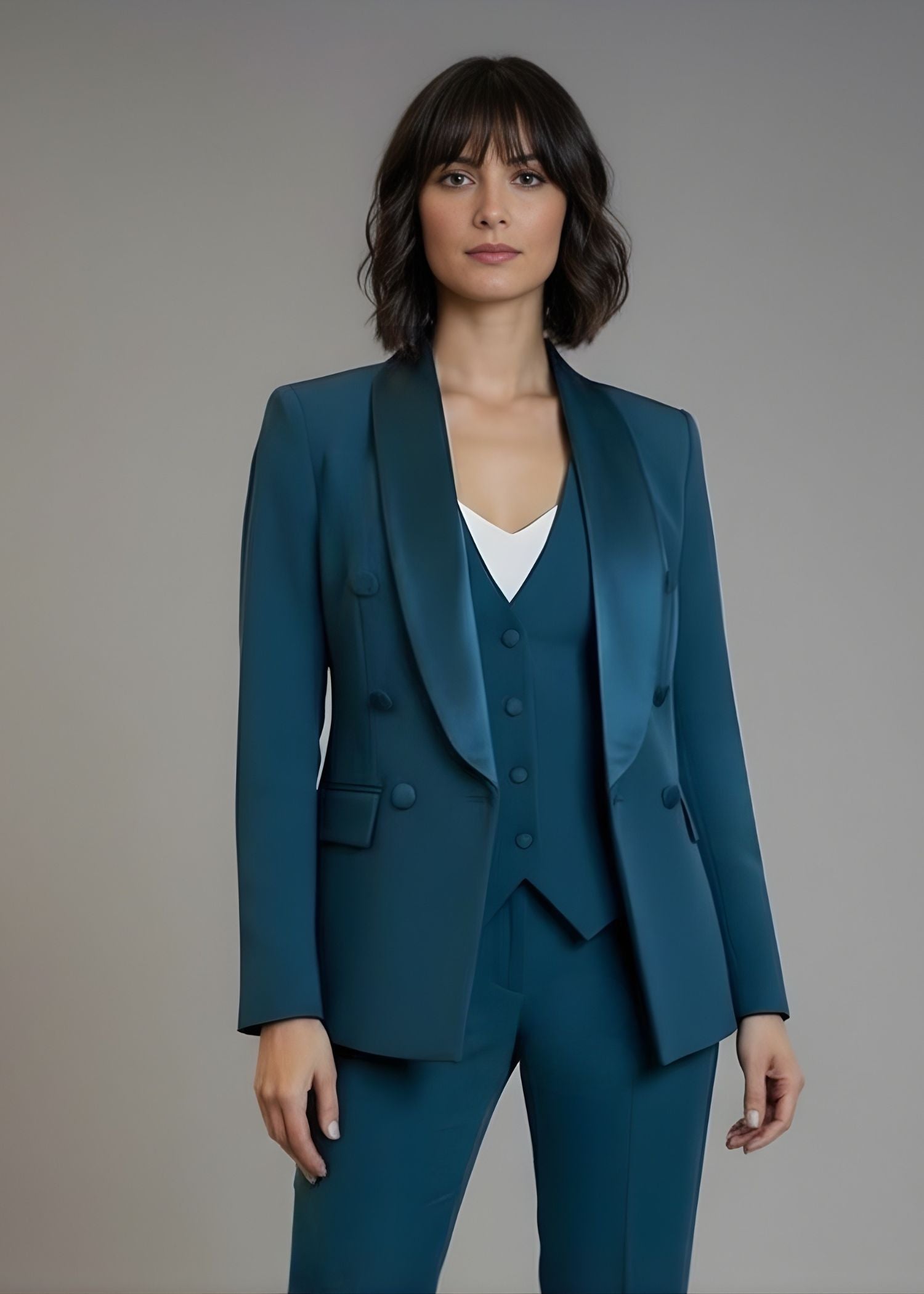 Teal Blue Tuxedo for Women