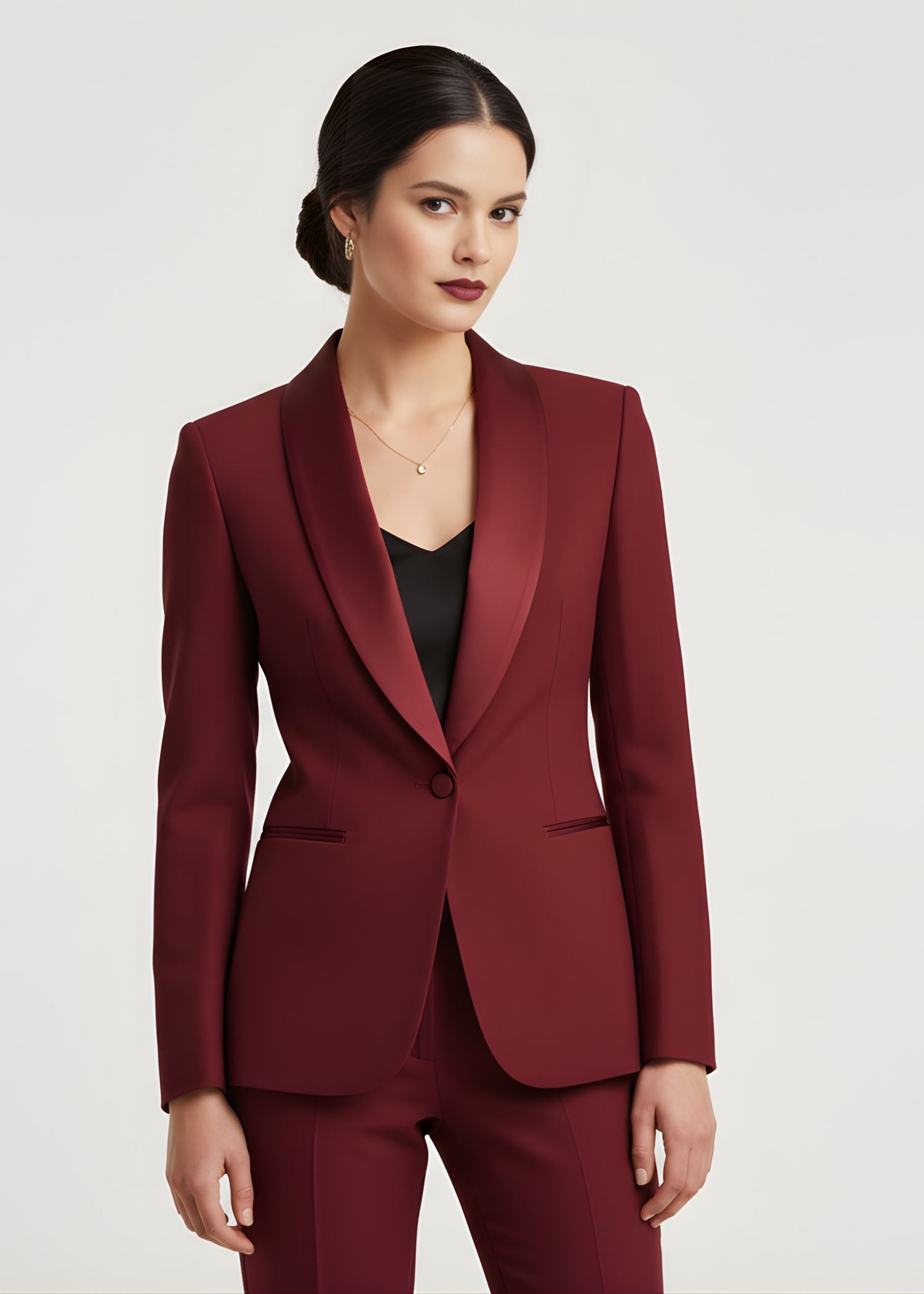 Wine Red Tuxedo for Women