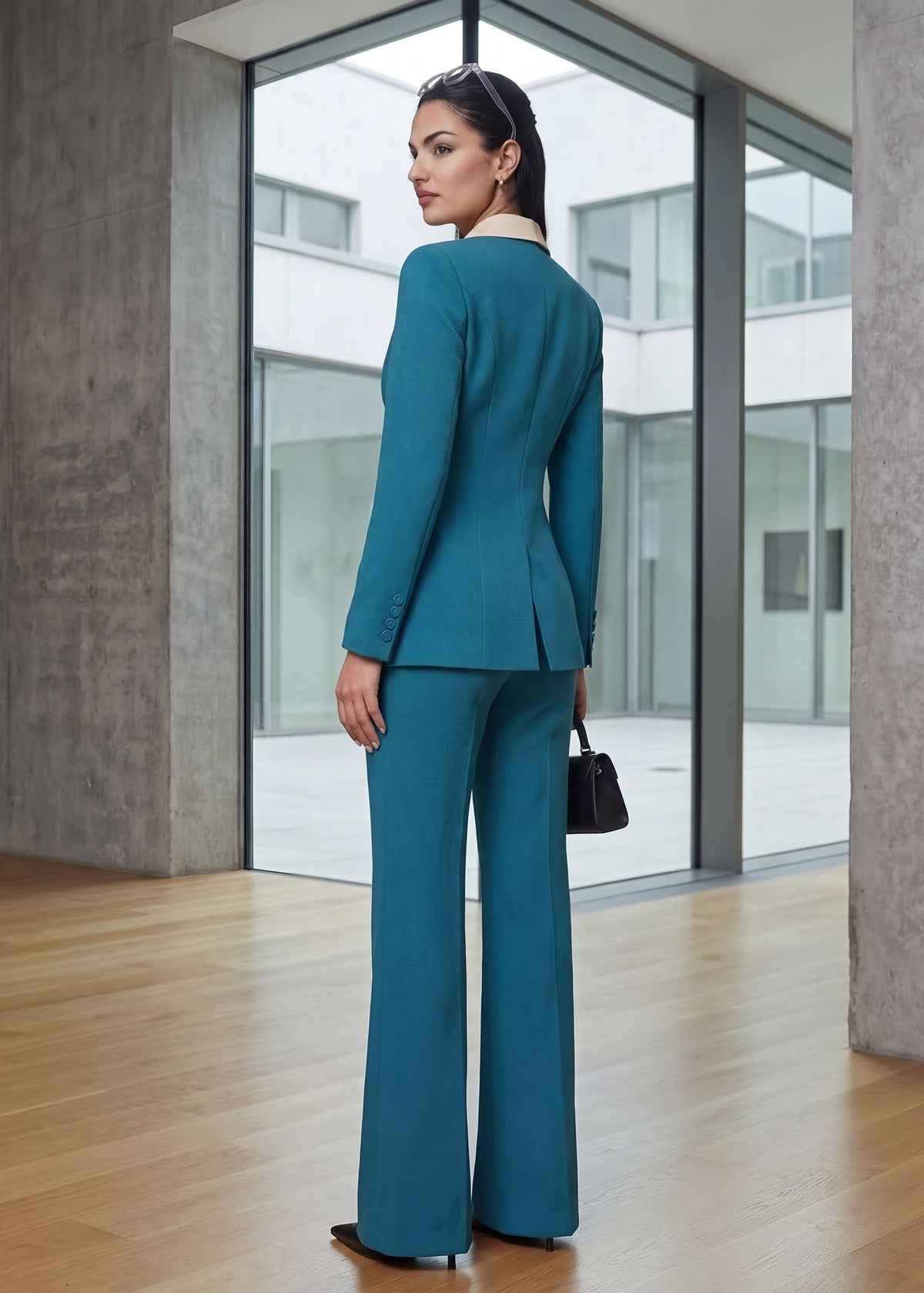 Formal Notch Lapel Tuxedo in Sea blue