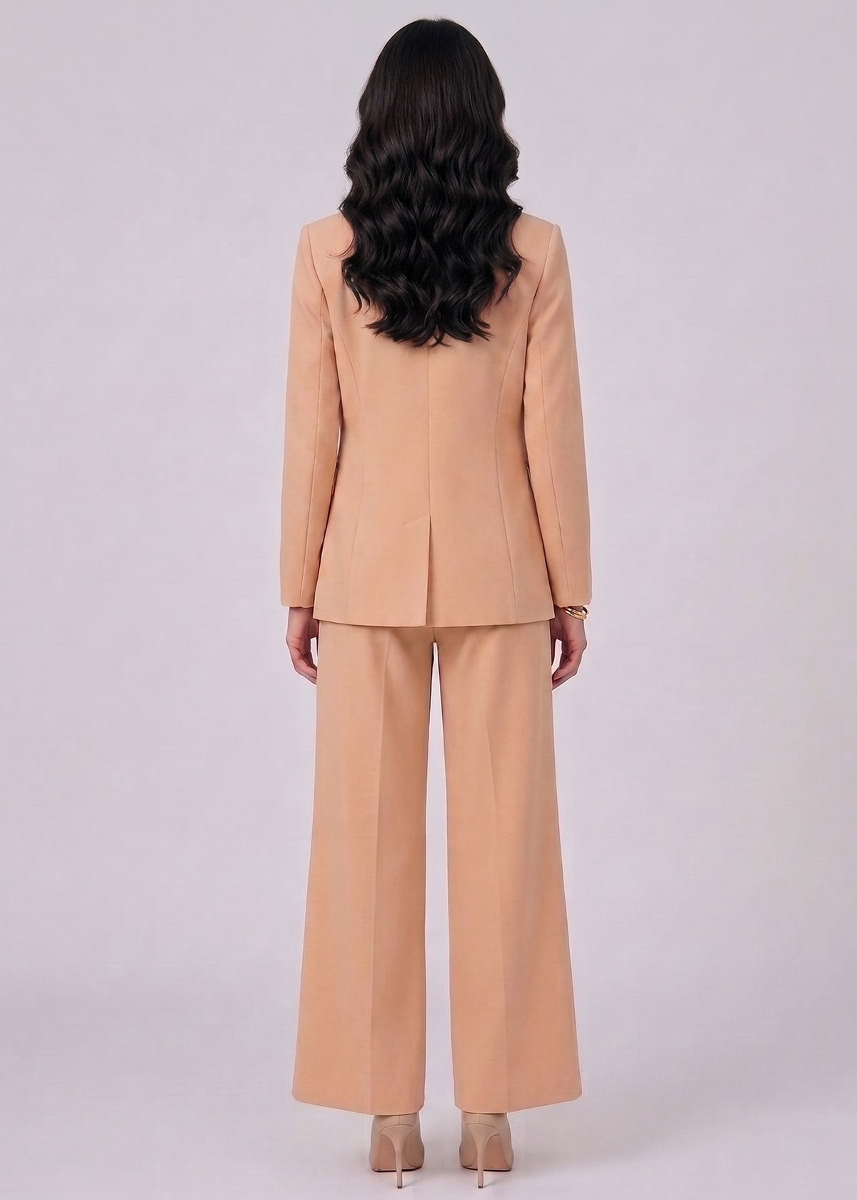 women Suit in Beige Skin