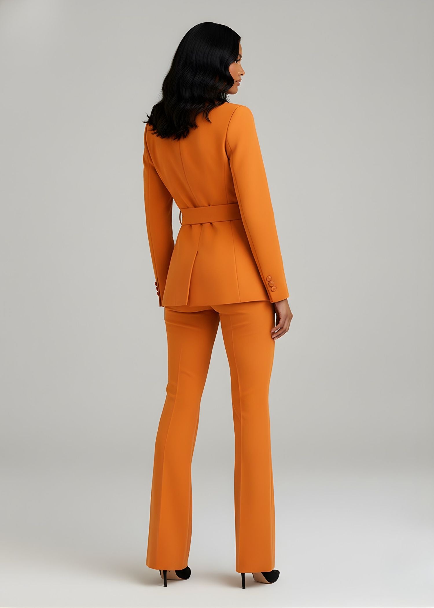 Ladies Bright Orange Tuxedo