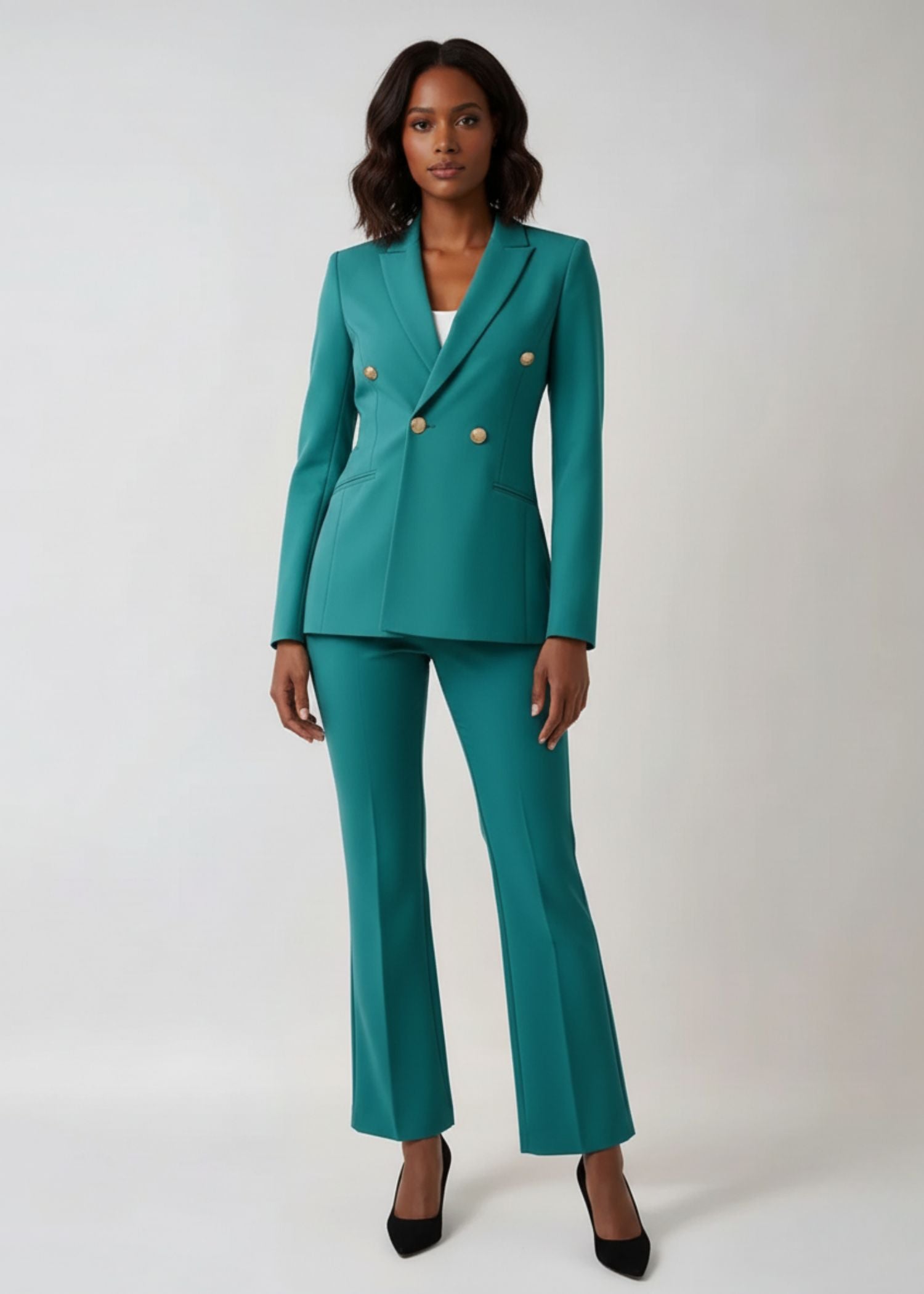 Seoul Women's Greenish Blue Suit