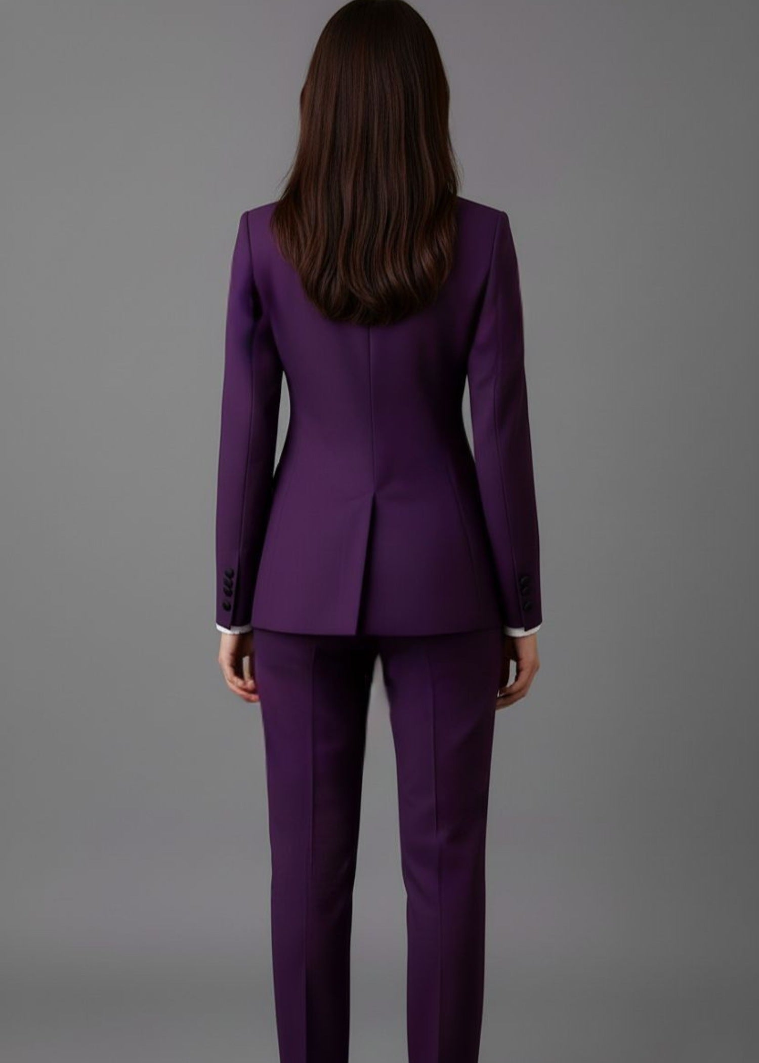 Dark Purple Tuxedo with Peak Lapel