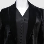Black velvet suit for women